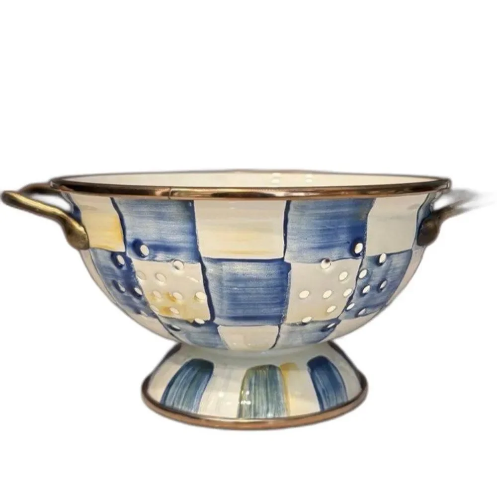 MacKenzie-Childs Royal Check Small Colander *NEW